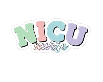 Pastel NICU Nurse Sticker | cozy pixel, lofi pastel vinyl