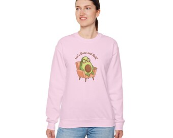 Let's Guac and Roll Sweatshirt | Avocado Pun, Casual Graphic Crewneck