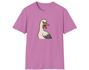 Angry Goose Graphic T-Shirt, Humorous Animal Tee