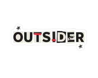 Outsider ransom collage Sticker | cutout letters design, zine style