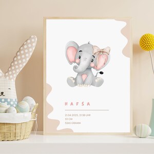 Tarjeta de nacimiento personalizada | Nacimiento | Decoración | individuo | digitales | Regalo | Memoria