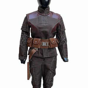 Bo-Katan Mandalorian Cosplay Star Wars Women&#39;s Mandalorian Costume Custom Flight Suit Custom Bounty Hunter Flight Suit with Leather Belt