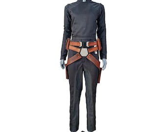 Sabine Wren - Disfraz de Cosplay Mandaloriano de Star Wars para mujer, traje de vuelo personalizado, traje de vuelo de cazarrecompensas personalizado con cinturón de cuero.