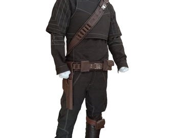Mandalorian Din djarin cosplay Beskar Din Djarin Custom| Bounty hunter outfit| Starwars Suit| Cosplay costume with mando leather belt