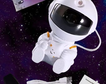 Proiettore di galassie astronauta - Luce notturna a LED con proiettore di stelle per bambini - Lampada nebulosa per la cameretta - Regalo per bambini / cameretta dei neonati