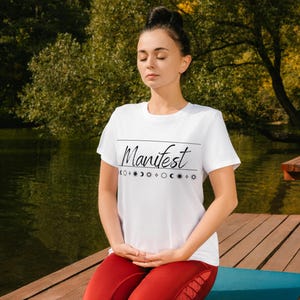 Manifest Unisex Softstyle T-Shirt, Affirmation Tee, Law of Attraction Shirt, Positive Vibes Top, Motivational Clothing