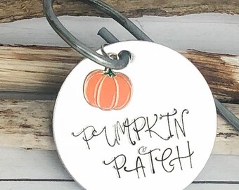 Pumpkin Patch Garden Stake, Herb Marker, Plant Label, Metal Stamping, Handstamped, Hand Stamped, Gardening Gift, Handmade