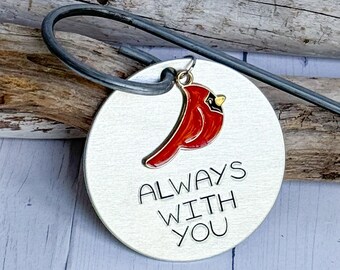 Always With You Cardinal Hand Stamped Garden Stake
