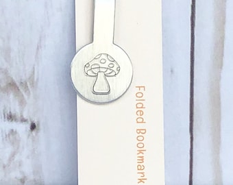 Mushroom Hand Stamped Bookmark