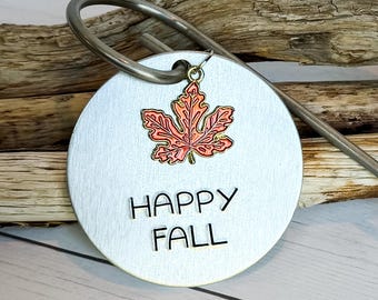 Happy Fall Hand Stamped Plant Stake
