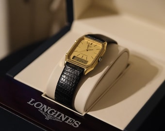 Seiko Half Digital Gold tone Watch