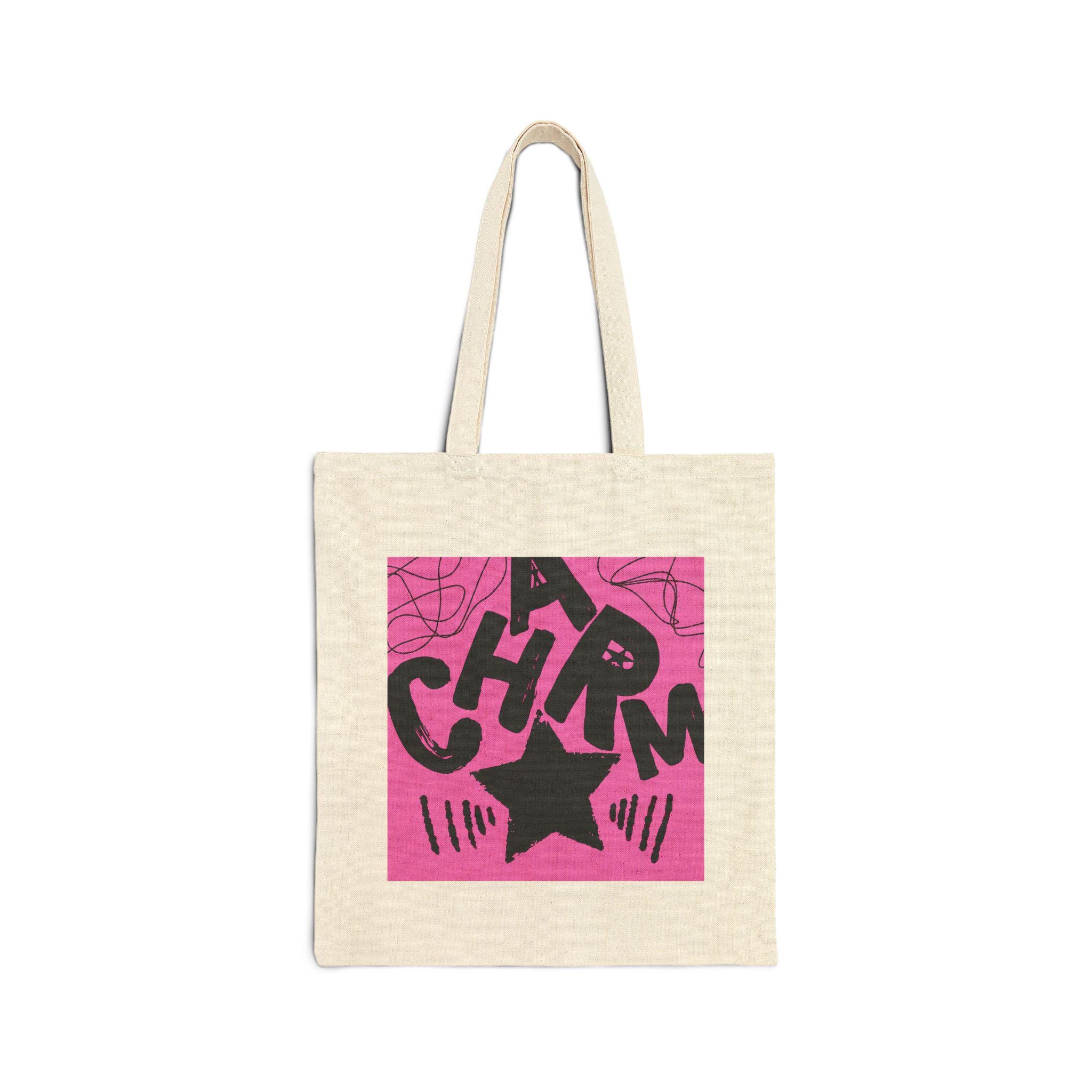 Clairo charm トートバッグ Clairo Charm Cotton Canvas Tote Bag: Trendy Reusable Shopping Bag