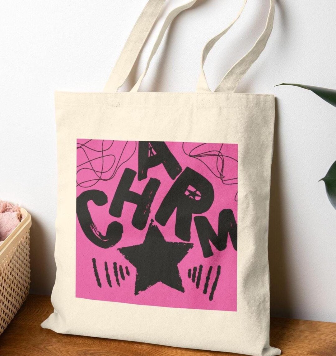 Clairo charm トートバッグ Clairo Charm Cotton Canvas Tote Bag: Trendy Reusable Shopping Bag