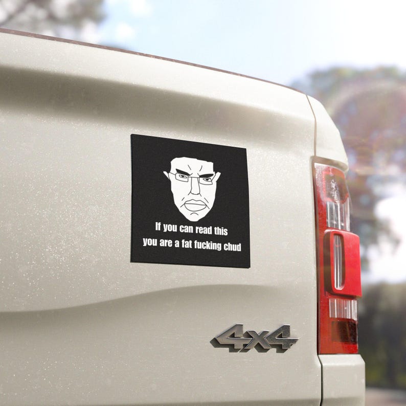 Chud Rage Sticker Fat Chud Meme Car Magnet | Funny Meme Sticker for Vehicles - Etsy