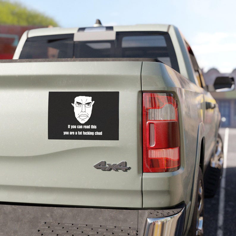 Chud Rage Sticker Fat Chud Meme Car Magnet | Funny Meme Sticker for Vehicles - Etsy