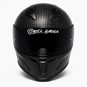 Custom Motorcycle Helmet Stickers – Instagram Handle Visor Decals – Race Style Personalised Vinyl