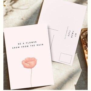Tarjeta de felicitación - Amor - Fuerza - Así - Dulce - Flor - Crecimiento personal - Bienestar