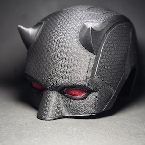 Superhero Devil 3D Printed Black & Red Helmet Mask