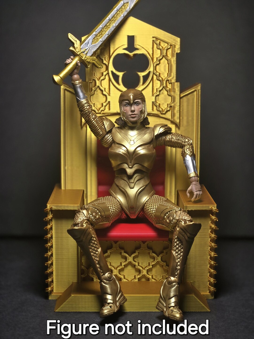 Throne Accessory Custom 1:12 Scale Gold Royal Throne Accessory for Action Figures - Etsy