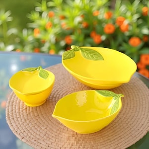 Lemon Ceramic Bowl / 3 Sizes