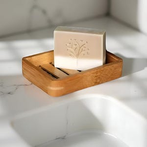 Bamboo Soap Dish Portable Wooden Soap Holder Natural Slatted Tray for Bathroom Eco-Friendly Sink Organizer Handmade Soap Rack