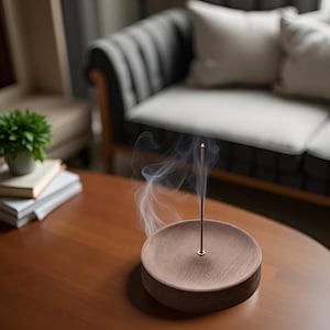 Minimalist Wooden Incense Holder, Handmade Solid Wood Stick Burner, Zen Decor for Meditation, Yoga, or Home Fragrance Rituals