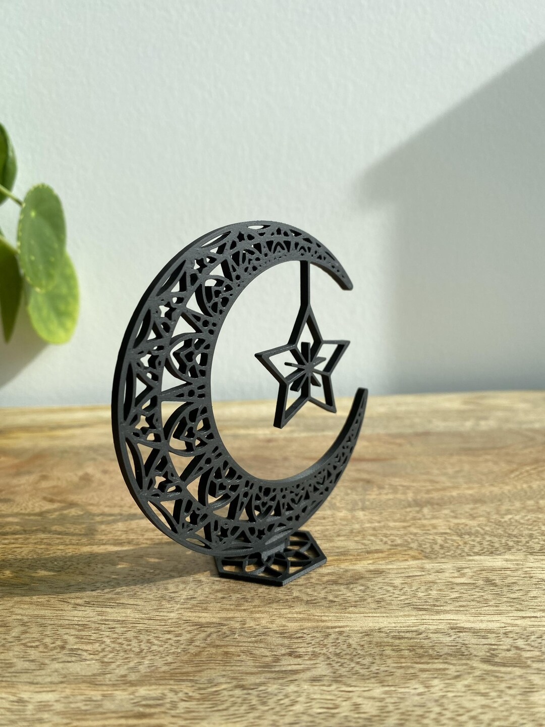 Islamic Decor | Crescent Moon Star Ramadan | Eid Mubarak Table Art - Etsy