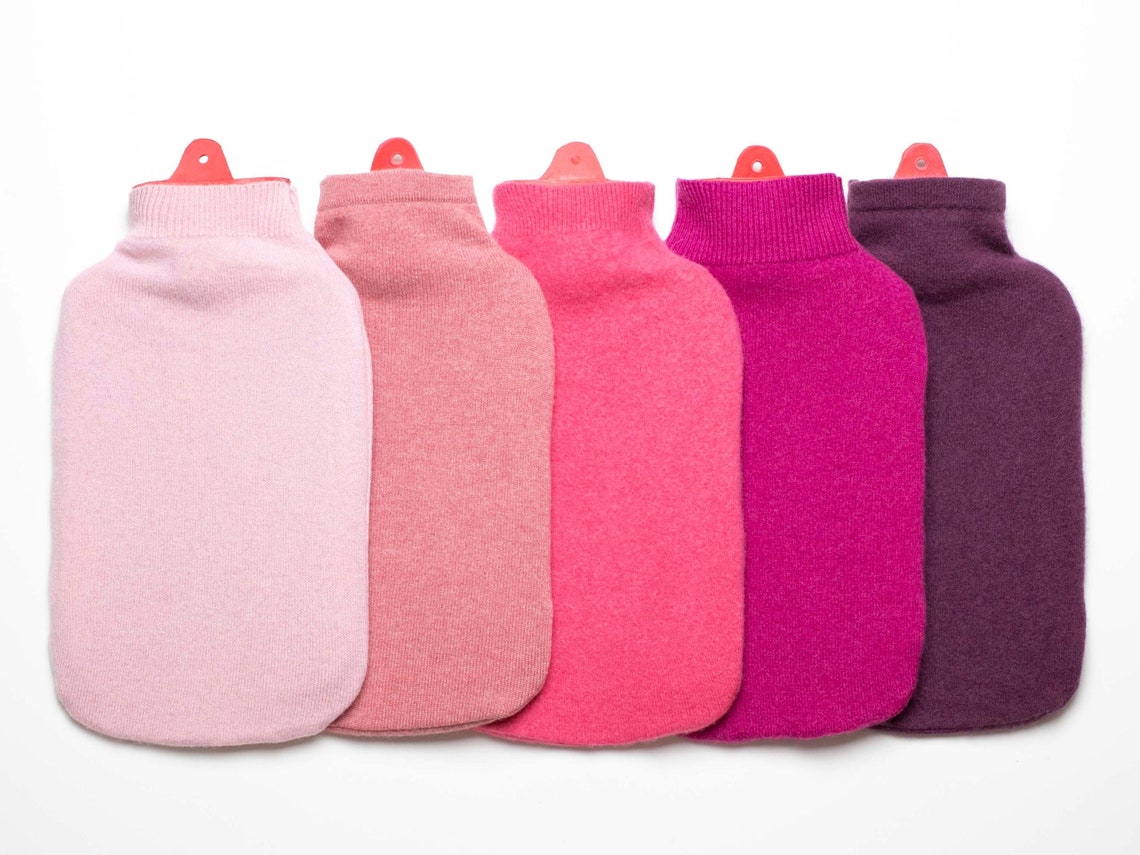 100 Cashmere Hot Water Bottle Cover Hearts Mother's Day Etsy