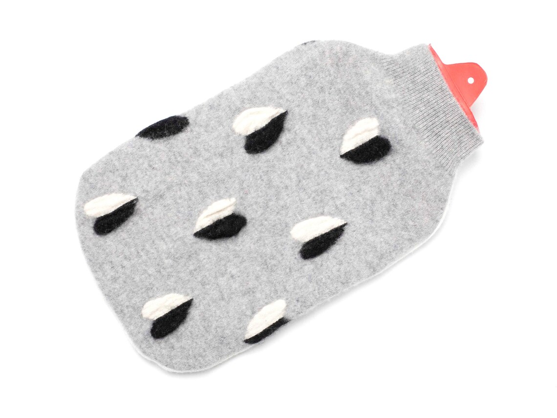 100 Cashmere Hot Water Bottle Cover Hearts Mother's Day Etsy