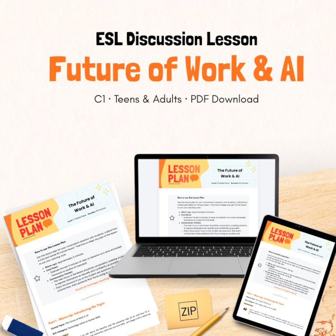 C1 Advanced English Conversation Lesson: the Future of Work & AI - PDF ...