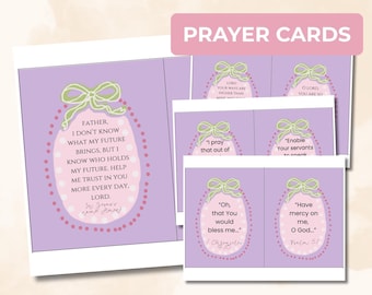 Women’s Prayer Card Set with Guided Prayers and Scripture | Printable PDF PNG