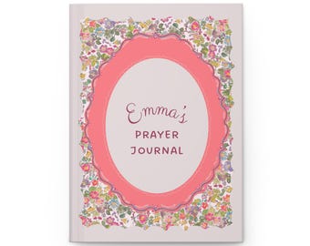 Personalisiertes Gebetstagebuch für Frauen – Aquarellblumen, christliches Notizbuch für stille Momente, Geschenk mit individuellem Namen, Andachtsbuch für Frauen
