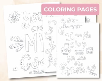 Dibujos para colorear con versículos bíblicos imprimibles – Láminas para colorear con versículos de la Biblia cristiana, páginas para colorear sobre la fe para adultos y niños, pasajes bíblicos (PDF)