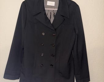 Equestrian Designs Santa Barbara Womens XL Black Double-Breasted Blazer Jacket