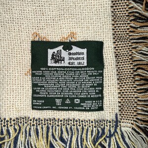 Goodwin Weavers Angel Throw Blanket: 100% Cotton, Blue Stars Design image 5
