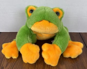 Vintage TY Beanie Buddies Smoochy The Frog 14" Plush Toy Stuffed Animal 1998