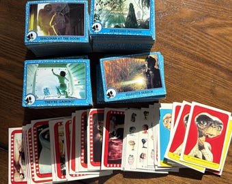 VINTAGE 1982 TOPPS - E.T. Movie Trading Cards 357 Cards 39 Sticker Cards Great