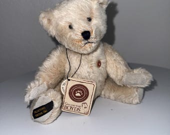 Gen-yoo-wine Boyds The Mohair Collection Size 6" Vintage Teddy B. Bear