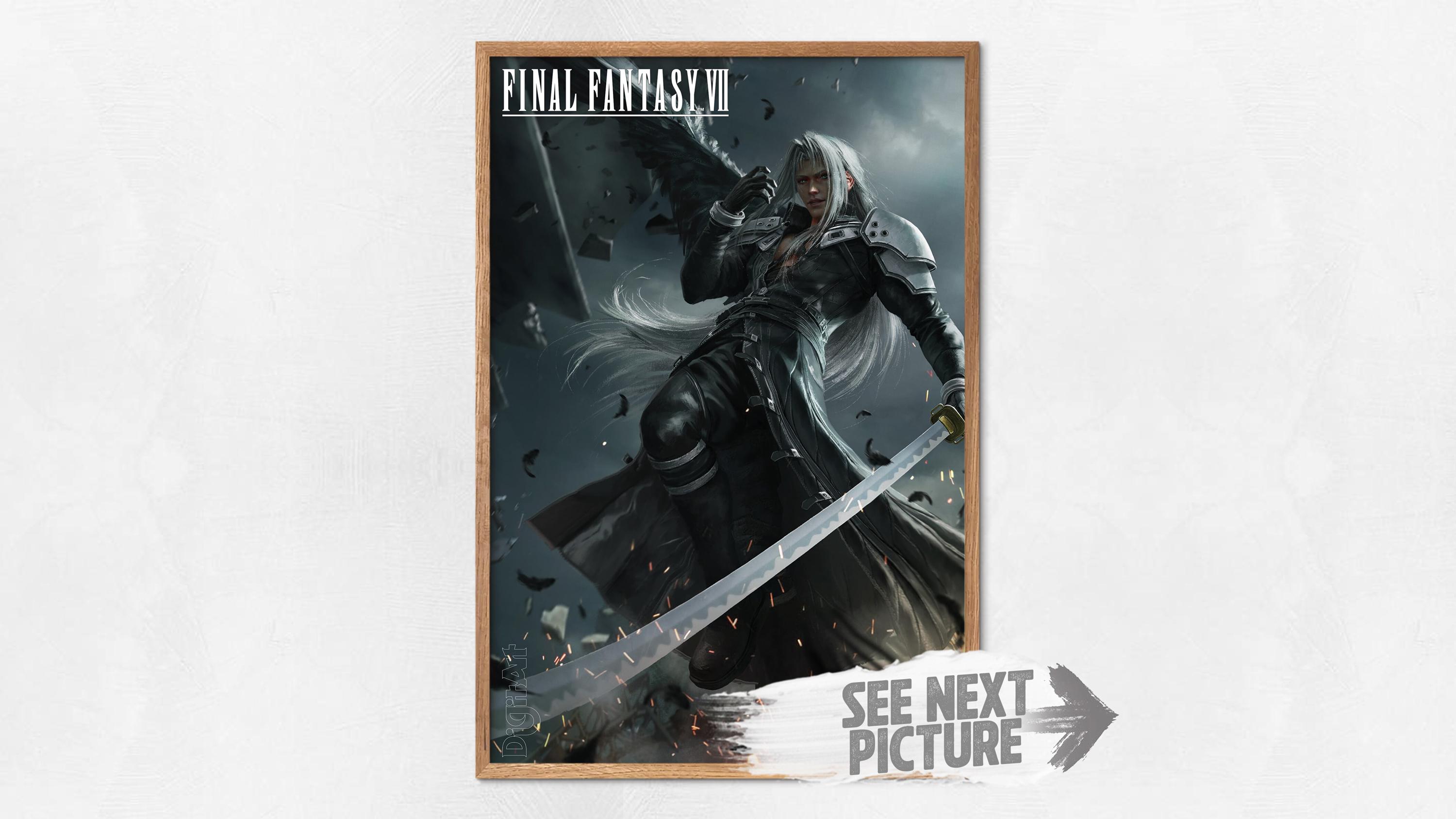 ファイナルファンタジーVII[7]セフィロスポスター Sephiroth Final Fantasy VII Remake- Limited Edition Fine Art Print