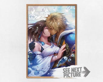 ファイナルファンタジーX ティーダとユウナ - ポスター 13x19 - Etsy 日本