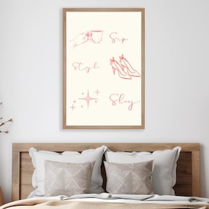Pink Coffee Wall Art | Coffee Bar Decor | Retro Coffee Bar Print | Pink Kitchen Poster | Modern Cafe Decor | Pink Retro Kitchen