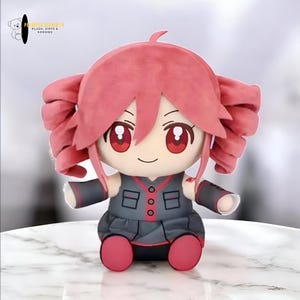手作りの重音テトぬいぐるみ - 子供のための愛らしいぬいぐるみ - アニメのおもちゃ、アニメ人形、子供への贈り物、重音テトグッズ - かわいい人形ギフト