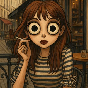 Tim Burton Style Custom Portrait: Spooky Gothic Art (Digital Download)