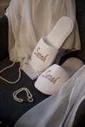Custom Spa Slippers – Personalized Guest Slippers for Hammam, Hotel, Airbnb, Wedding Gift – Soft & Reusable Options product logo