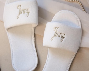 Zapatillas de spa personalizadas – Pantuflas para invitados con nombre para hammam, hotel, Airbnb, boda – Suaves y reutilizables
