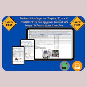 Machine Safety Inspection Template: 43 Equipment Checklists (Excel + PDF Download