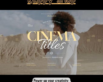 Cinematic Title for DaVinci Resolve 19 - 15 Minimalist Movie Titles