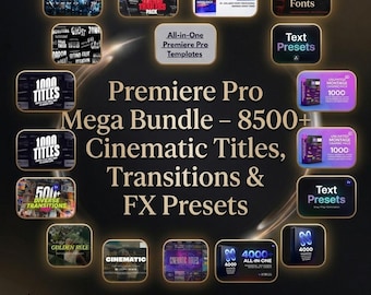 Premiere Pro MOGRT Mega Bundle | Titles, Transitions & Motion Graphics for Video Editors