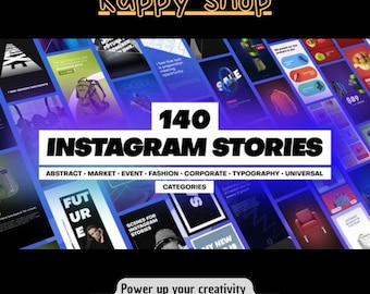 140 Instagram Stories After Effects Template | Animated Social Media Pack, Fashion, Event, Corporate