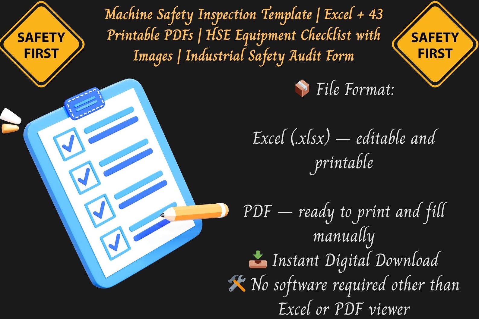Hse,machine Safety Inspection Template | Excel + 43 Printable Pdfs ...